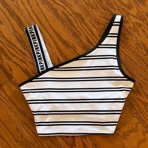 COPY - Black and white crop top from pink Victoria’s Secret